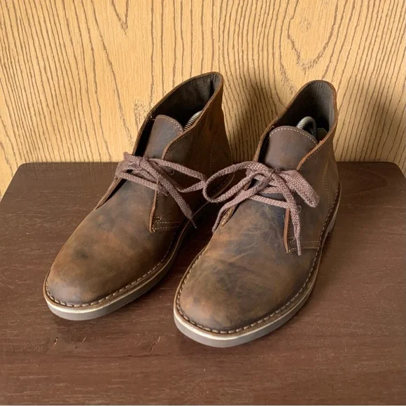 Clark’s Classic Leather Medium Brown Grain Men’s Chukka Boots 7 - Picture 5 of 11